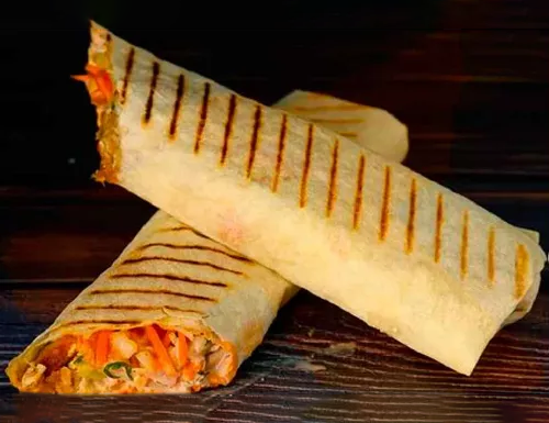 большая шаурма со свининой